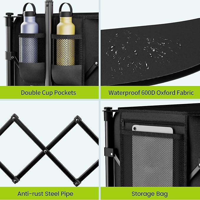 180L Collapsible Wagon with Wheels, Feelnais Folding Wagon Cart with Adjustable Handle, Foldable Utility Wagon for Grocery Shopping Camping Outdoor Sports Beach Garden