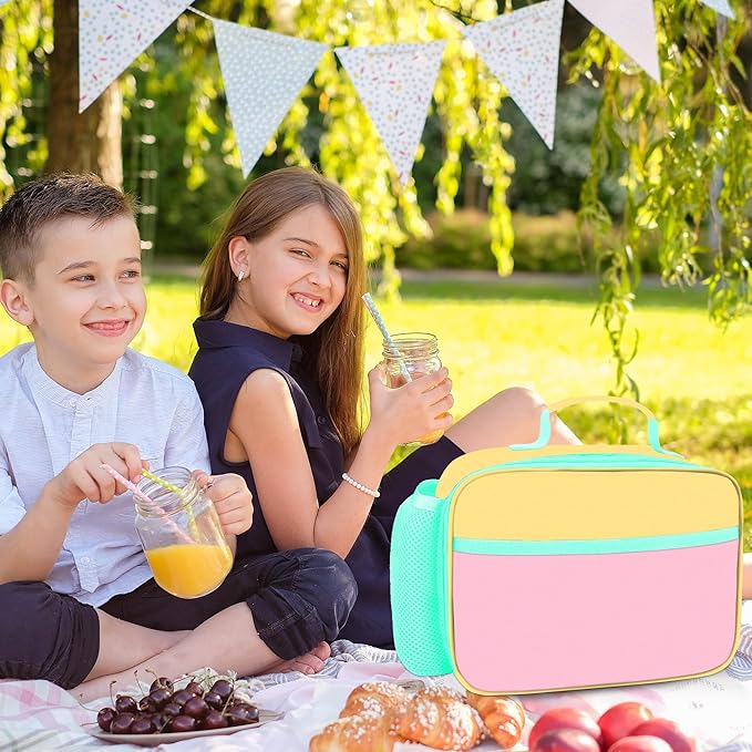 RLGPBON Kids Lunch Bag,Insulated Lunch Box for Girls Boys,Lunch Bag Toddler Teen,School Daycare Cute Travel bags