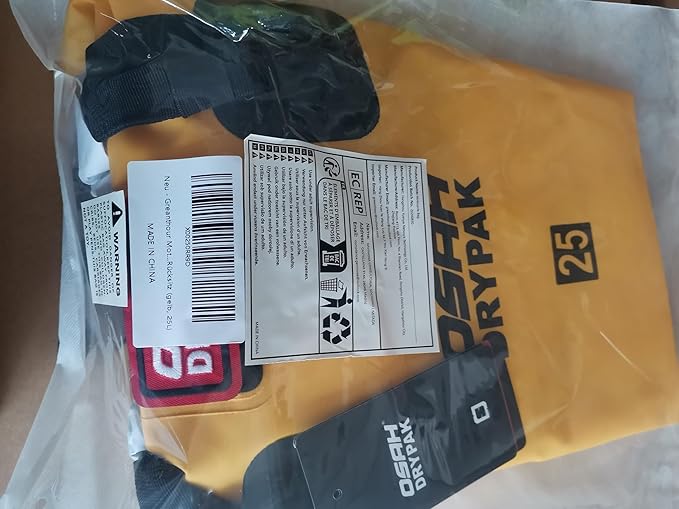 Motorcycle Dry Bag - Waterproof Motorcycle Duffle & Luggage Tail Bag Saddle Bags with Roll Top Closure, Large Storage Space,for Motorcycle Back Seat(Yellow, 25L)