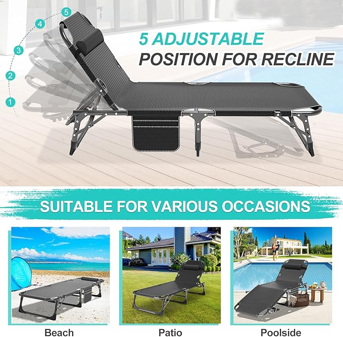 ABORON 2PK Folding Camping Cot for Adults, Heavy Duty 3-in-1 Bed for Guest Sleeping, Adjustable Double-Layer 1200D with Mattress & Carrying Bag for Home, Office, Vacation, Hospital Use