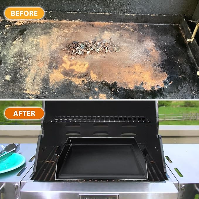 Universal Cast Iron Griddle 17" X 13",Stove Top Griddle for Gas Grills,Fire Pits,And Ovens,Nonstick Coating Teppanyaki Griddle Pan for Stove Top With Extra High Sidewalls for Outdoor Cooking