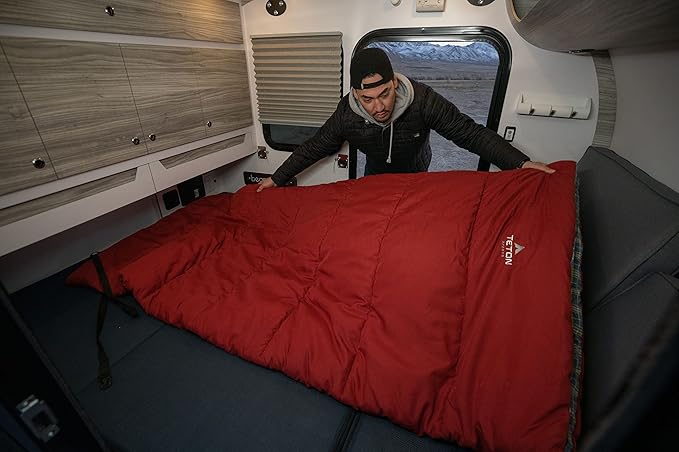 Teton Everyday Response Sleeping Bag for Adults and Kids, 3-Season Sleeping Bags, Stay Warm in Camping Weather, Stuff Sack Included