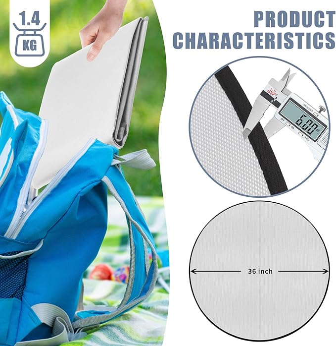 Premier 36" Grill Mat for Outdoor Grill, Fireplace Mat, Fireproof Mat for BBQ Fire Pit (36"-6LAYER)