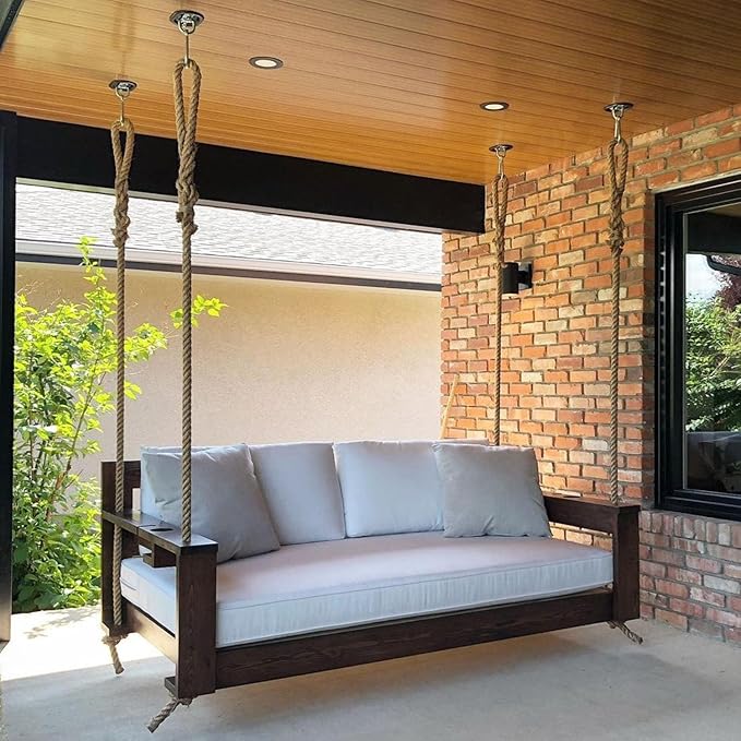 1 Inch Natural Jute Rope 50 Ft Thick Hemp Rope, Hanging Swing, Decorating, Indoor/Outdoor Use