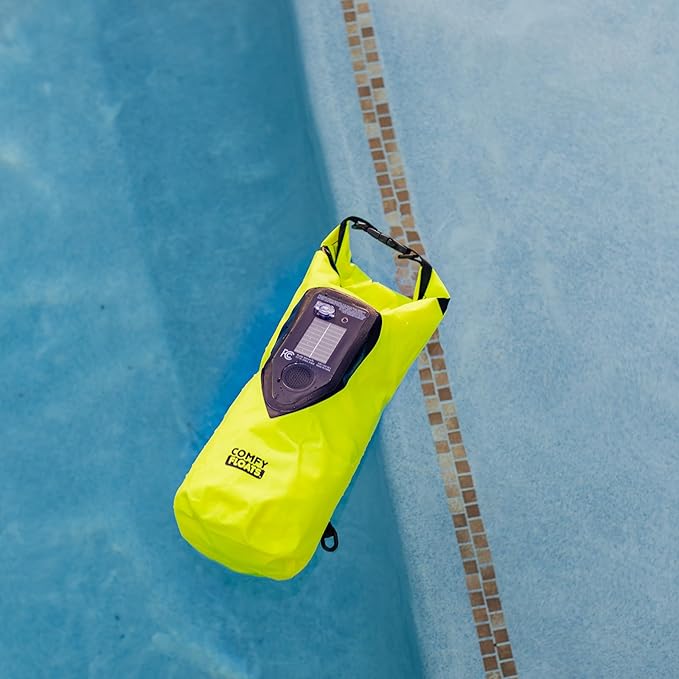 COMFY FLOATS Waterproof Dry Bag with Solar Bluetooth Speaker - 10L Roll Top Dry Sack Keeps Gear Dry for Men Women Kayaking, Beach, Rafting, Boating, Hiking, Camping and Fishing