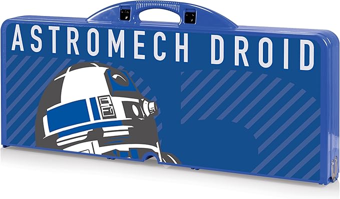 PICNIC TIME Star Wars R2-D2 Folding Picnic Table, Camping Table, Outdoor Table with Umbrella Hole, (Royal Blue)