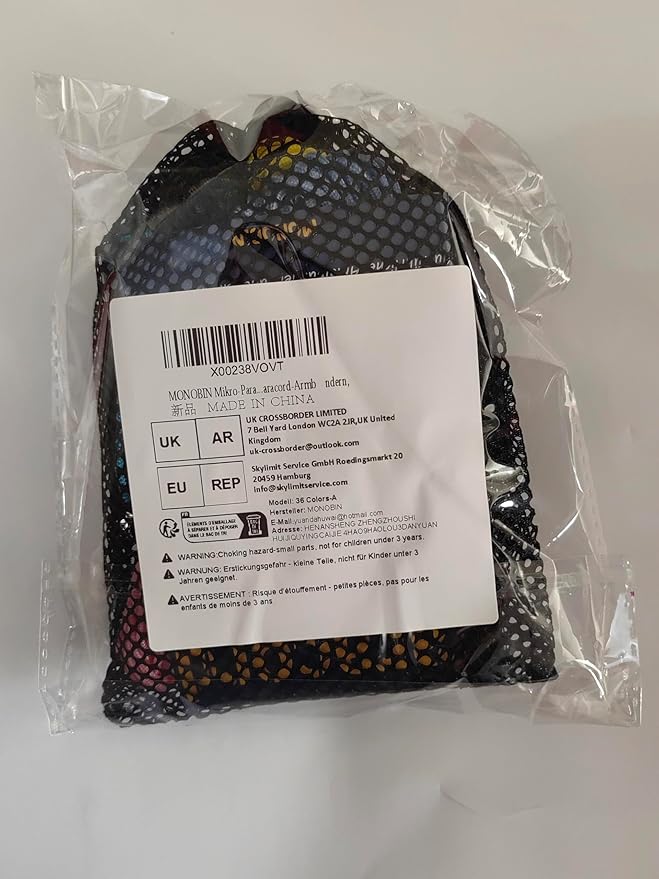 MONOBIN Micro Paracord,2mm 10Colors 20FT Paracord Combo Kit with Paracord Instructions and Charms for Making Paracord Bracelets, Lanyards, Jewelry Making