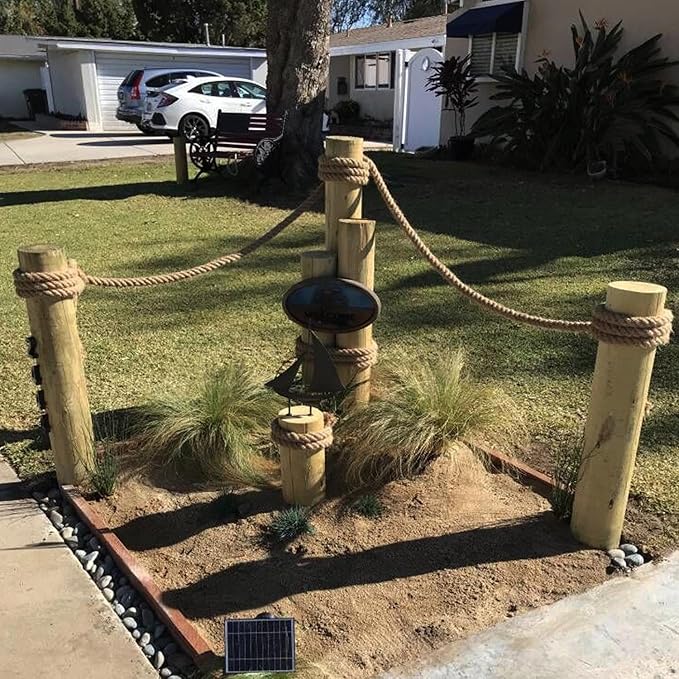 1 Inch x 20 Feet Natural Jute Rope Thick Hemp Rope, 4 Strands Twisted Manila for Docks, Nautical, Raliings, Hanging Swing, Decorating, Indoor/Outdoor Use