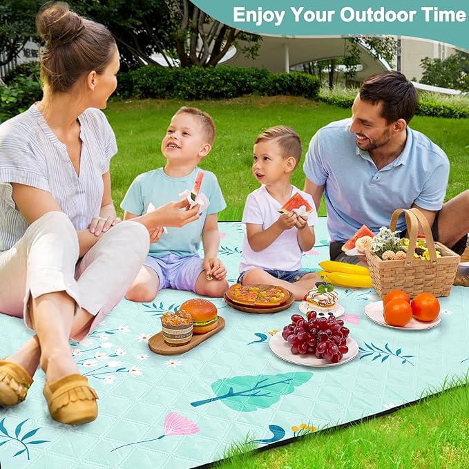 ICOSY Picnic Blankets Beach Blanket, Waterproof Outdoor Blanket Sandproof Picnic Camping Mat Camping Essentials 78" x 59"