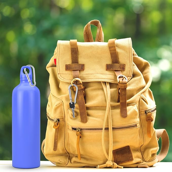 500 Pcs 2" Spring Snap Hooks Bulk Small Aluminum Alloy Clip Keychain Spring Snap Hook for Hanging Camping Hiking Traveling Fishing Outdoor