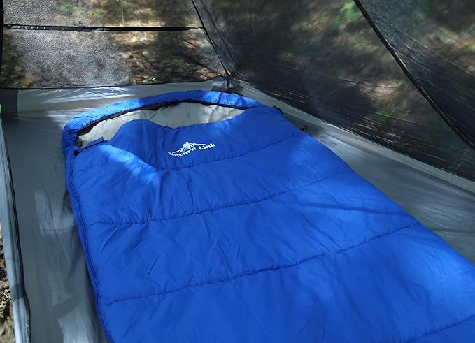 Lightweight Mummy Sleeping Bag 2.87lbs, Backpacking Sleeping Bag 42℉-55℉, Nylon Shell and Lining, Compact, Ultralight Sleeping Bag for Backpacking Camping Hiking