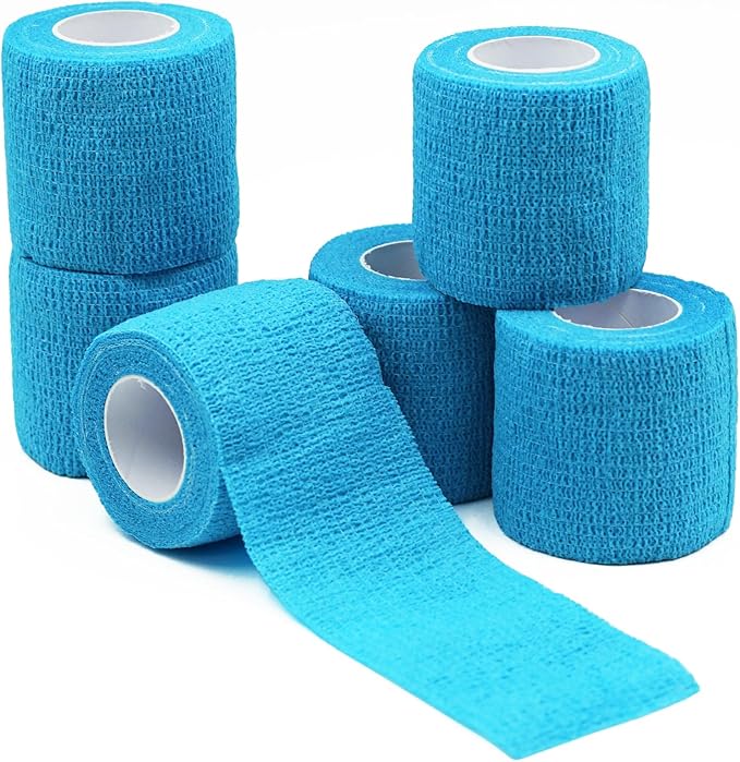 First Aid Bandages Cohesive Wrap Adhesive Self Adherent Tape - Colorful Bandages (Little Blue, 2-inch)
