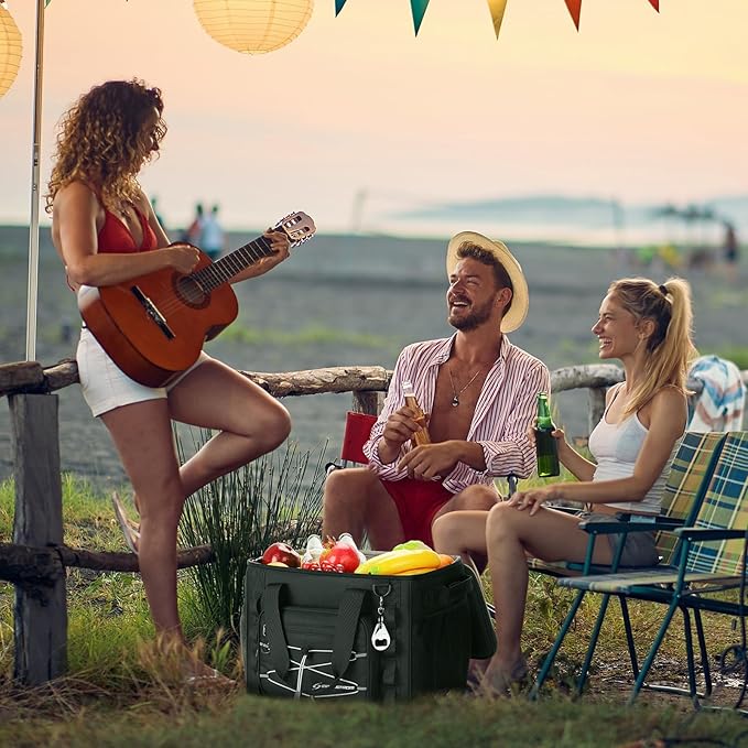 Maelstrom Soft Sided Cooler Bag, 30/40 Can Collapsible Insulated Ice Chest, Large Leakproof Camping & Travel Cooler for Kayaking & Beach