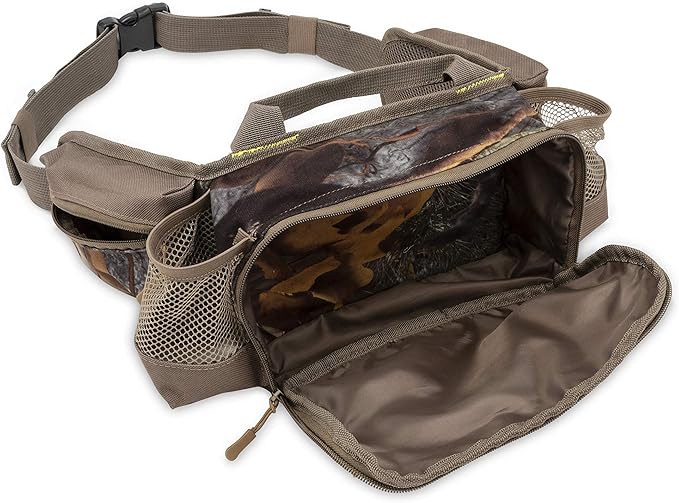 North Mountain Gear Camouflage Fanny Pack Lightweight Waterproof Military Hunting Climbing Camping Accessories (Woodland Brown)