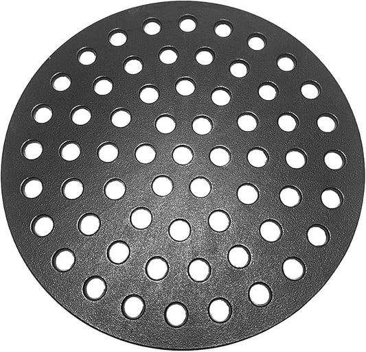 7441 Round 17" Cast Iron Fire Grate, Charcoal Grates Bottom Plate Replacement Parts for Weber 22" Kettle, One-Touch, Master Touch, Bar-B-Kettle, Performer,Big Green Egg XL Charcoal Grill
