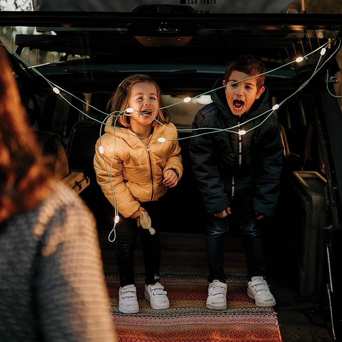 MPOWERD Luci Solar String Lights + Phone Charger: Rechargeable via Solar or USB-C, White 18', 100 Lumens LEDs, Lasts Up to 20 Hours, Waterproof, Camping, Pool/Patio, and Travel