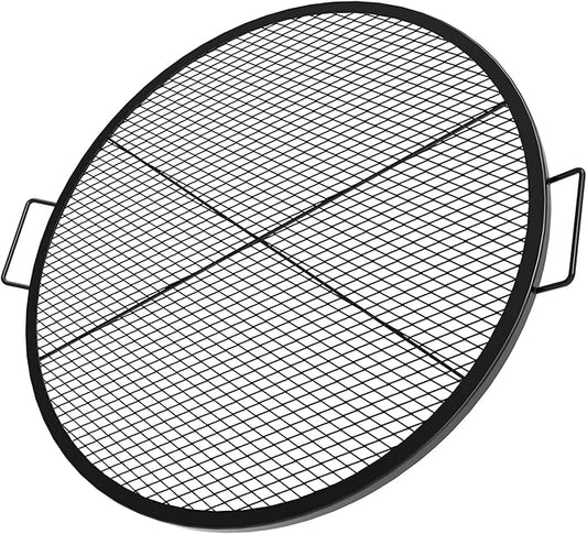 Stanbroil Heavy Duty X-Marks Fire Pit Cooking Grill Grates with Support X Wire, 24" Outdoor Round Cooking Grate BBQ Campfire Grill Grid - Camping Cookware
