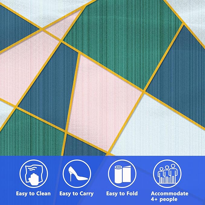 Picnic Blanket, Foldable Waterproof Sand Mat,80" x 80" Extra Large Picnic Blanket,Outdoor Mat Beach Blanket for Camping Hiking Travel Family Concerts