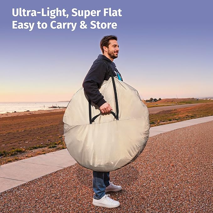 EAST OAK Weather Sports Tent for Fishing & Outdoors | Pop Up Bubble Tent Instant Sun & Rain Shelter | No Condensation, Spacious Interior, Ultra Visibility | All Weather Protection | 50L*50W*68.9H