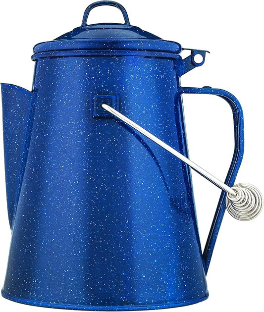 COLETTI Classic Camping Kettle - Tea and Camp Kettle, NO Aluminum or Plastic, Ideal for Boiling Water (Blue)