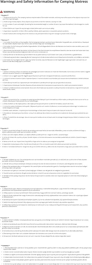 Willpo CertiPUR-US Memory Foam Camping Mattress with Travel Bag and 2 Interchangeable Covers, Lightweight Portable Sleeping Pad for Tents, Guest Beds, Home