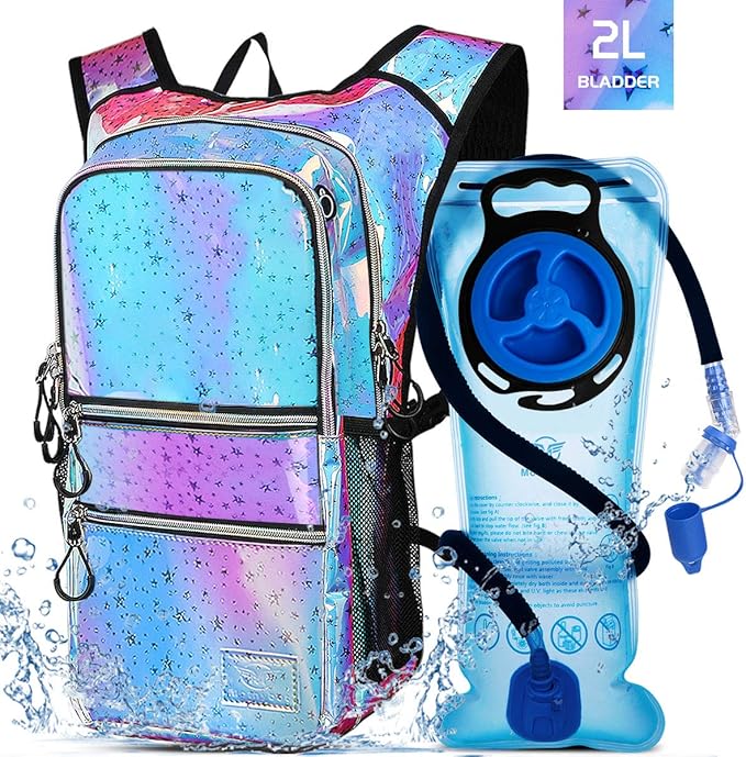 Hydration Backpack Pack, Water Backpack 20L Included 2L Hydration Bladder, Festival Essential - Rave Hydration Pack Hydropack for Hiking, Running, Biking, Festival Gear
