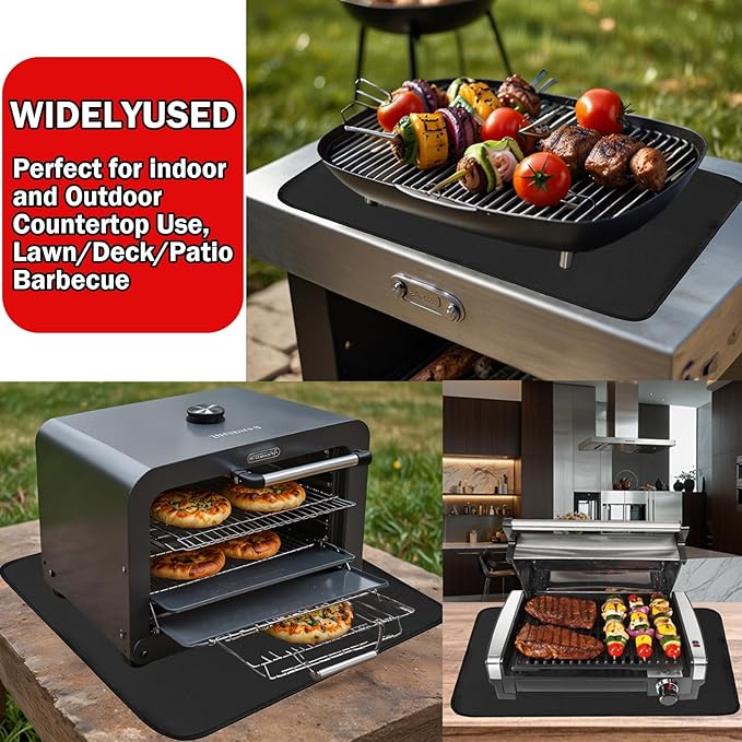 24x31 Inches Heat Resistant Mats for Countertop, Fireproof, Waterproof & Oil Proof Grill Mat to Protect Prep Tables, Outdoor Grills, Fireplaces & More Durable BBQ Mat