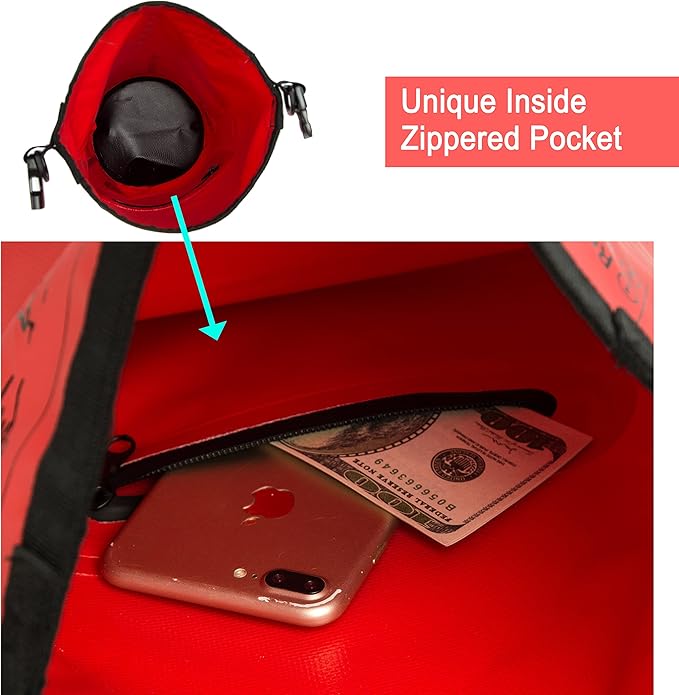 Mountain Land Waterproof Beach Dry Bag 30L Roll Top Backpack Boat Bag Dry Sack for Kayaking Rafting Fishing Hiking Camping Red