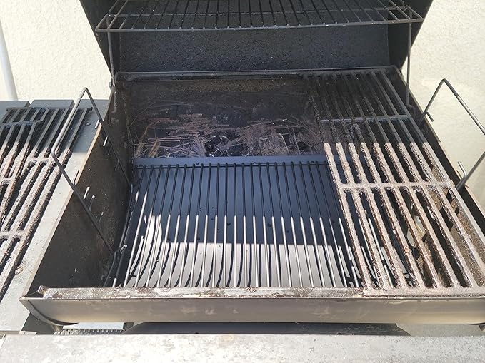 DcYourHome 27 inch Ash Pan for Chargriller 1224, 1324, 1321, 1329, 2121, 2222, 2727, 2828, 2929, E1224 200048 Charcoal Grill Tray, Charbroil 17302056 Ash Pan Replacement Parts Char Griller Fire Grate