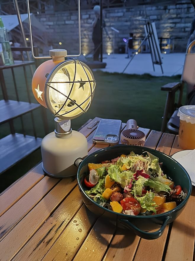 LED Camping Lantern - Battery Powered, Rechargeable Vintage Railroad Lamp, Decorative