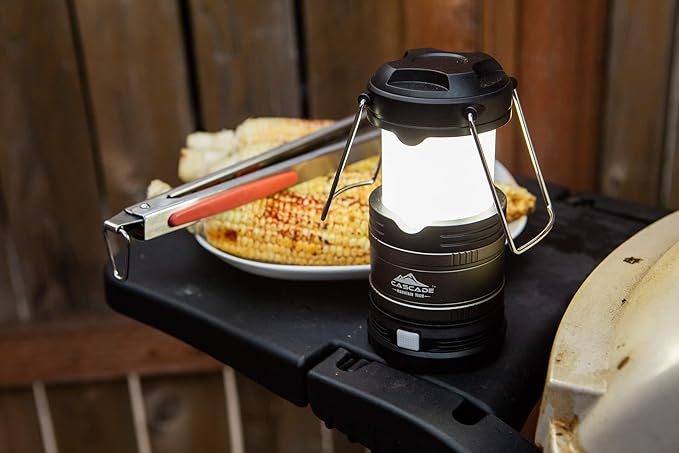 Cascade Mountain Tech Pop-Up IPX4 Water-Resistant LED Lantern with 4 Light Modes - 3 Pack