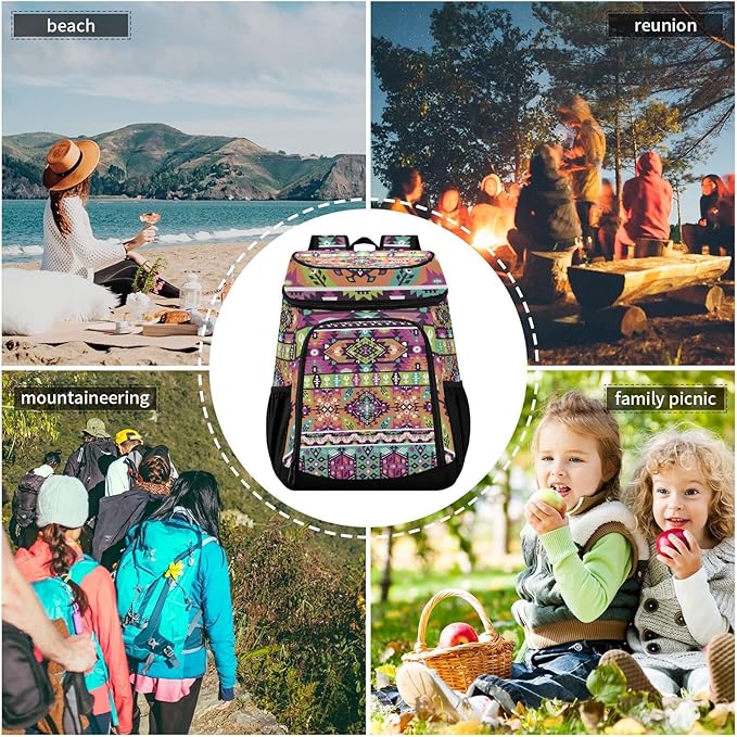 Cooler Backpack Insulated Leak Proof Beach Cooler Bag 30 Cans Waterproof Lightweight Soft Lunch Picnic Cooler for Men Women