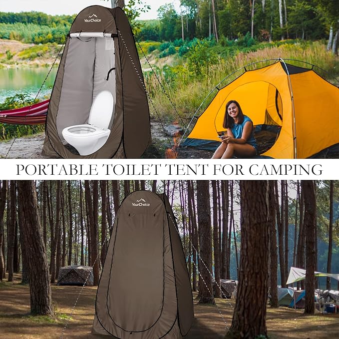 Your Choice Pop Up Privacy Shower Tent - Portable Changing Tent for Camping, Beach & Hiking - 6.2FT Lightweight with Carry Bag, Quick Setup & Full Coverage
