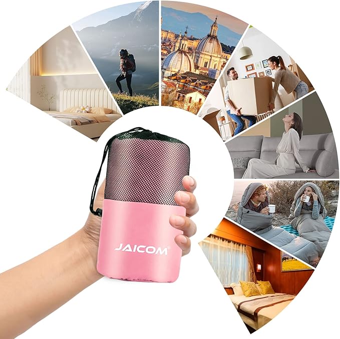 Sleeping Bag Liner, Travel Sheets & Adult Sleep Sack, Ultralight and Portable Summer Sleeping Bag - Ideal for Backpacking, Hotels and Hostels, Business Trips, Camping