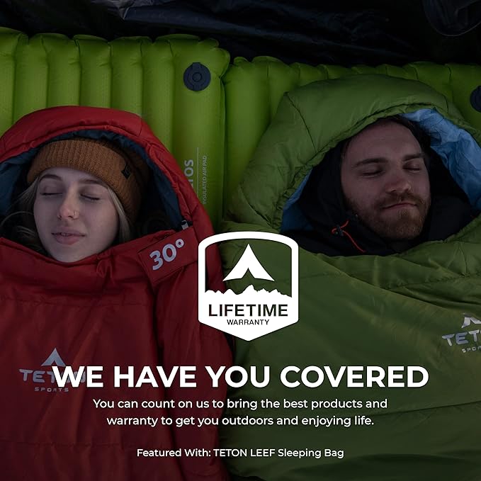 Teton Self Inflating Sleeping Pad, Inflatable Camping Sleeping Pads, Compact Mat for Camping, Backpacking, and Hiking.