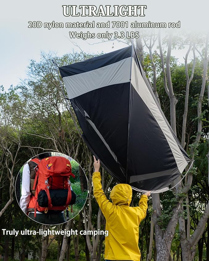 MC TOMOUNT Backpacking Tent 2 Person Tent Waterproof Lightweight Tent for Outdoor Camping Hiking