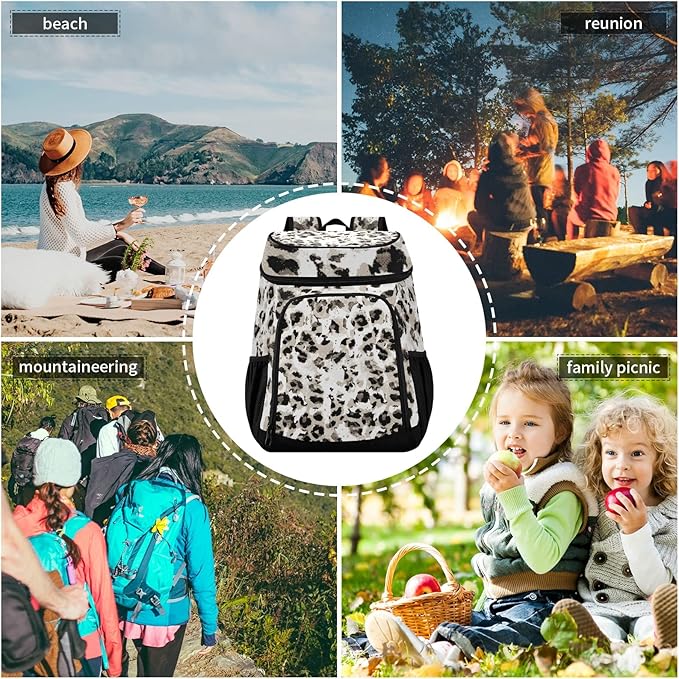 Cooler Backpack Insulated Leak Proof Beach Cooler Bag 30 Cans Waterproof Lightweight Soft Lunch Picnic Cooler for Men Women