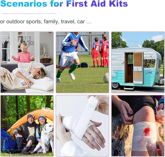 Car First Aid Kit Emergency Kit Camping Essentials Home Pink First-Aid Bag - 277 Piece Emergency Supplies Hiking First Aid Kit for Backpack Survival Kits for Disaster Preparedness YIDERBO