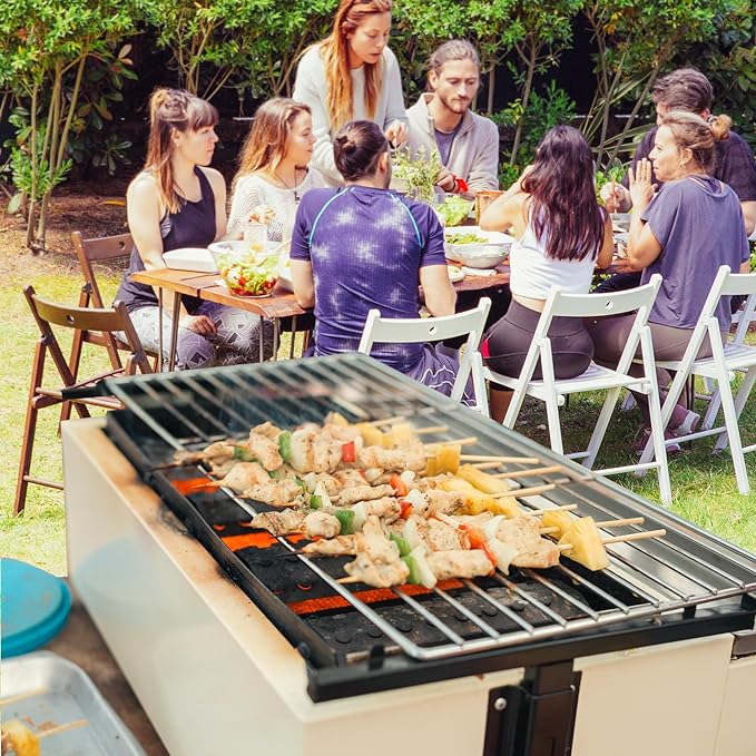 KEESHA BBQ Grill Mesh Metal Stainless Steel Barbecue Grill Grates Replacement-Barbecue Grilling Grid Wire Mesh, Multifunction Cooking Net for Outdoor Grill 2 Pack (20 13/16''*12 7/8'')