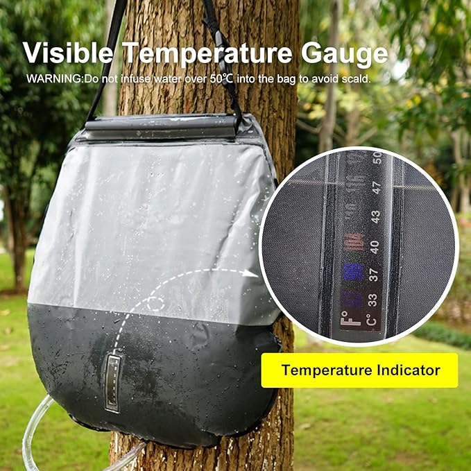 Pop Up Privacy Tent Camping Shower Kit 2 Pcs, 5 Gallon Outdoor Solar Portable Shower Bag Waterproof .Instant Tent Sun Beach Easy Set Up&Foldable for Hiking,Fishing,Beach,Washing,Outdoor