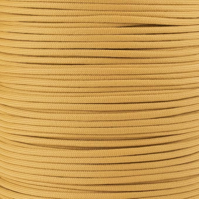 Paracord Planet Yellow 550 Paracord – 7 Strand Type III Paracord for Camping, Crafting, Utility and More! – Marigold (10 ft)
