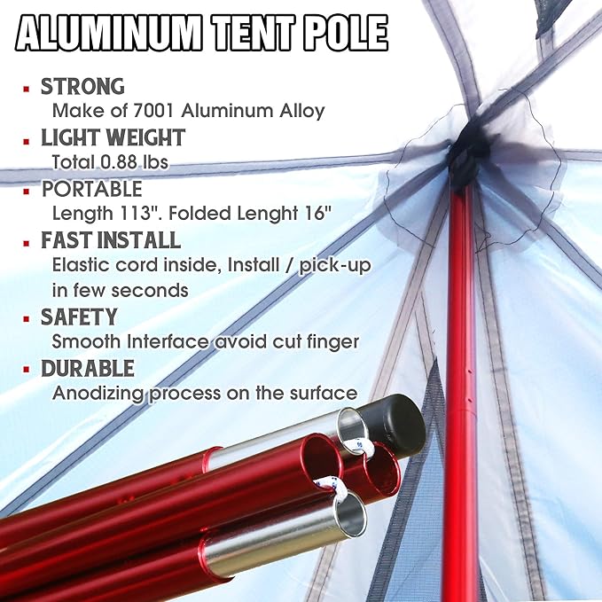 PRESELF 3 Person Lightweight Tipi Hot Tent with Fire Retardant Flue Pipes Window Teepee Tents for Family Team Outdoor Backpacking Camping Hiking
