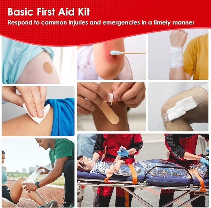 Mini First Aid Kit, Upgraded 140 Pieces First Aid Kit for Car, Essential Home Emergency Kit, Portable Compact Medical Kit for Kitchen, Office, Vehicle, Outdoor, Camping, Hiking