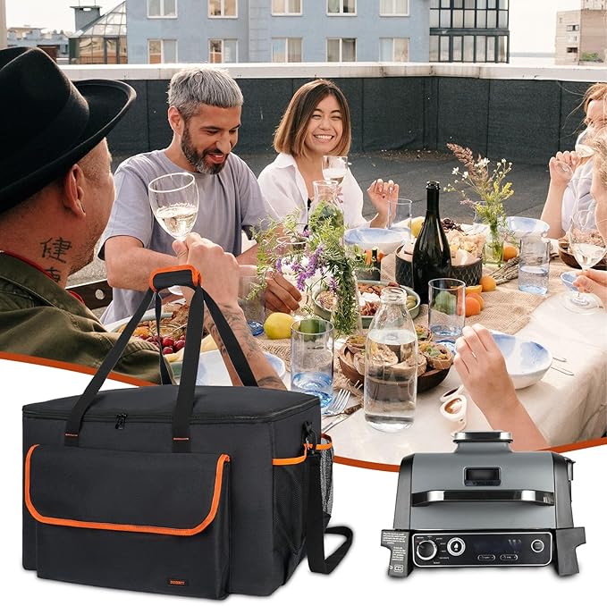 Woodfire Grill Carry Bag Compatible with Ninja OG701 OG751 Grill Smoker, Woodfire Grill Carry Case Compatible with Ninja Woodfire Grill Accessories,Bag Only (Black)