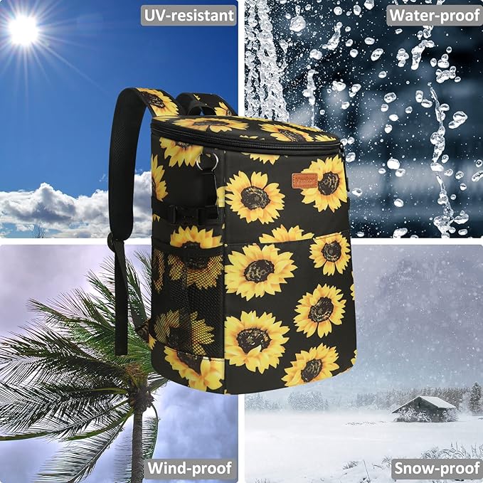 Camping Cooler Backpack 30 Cans, Soft Backpack Coolers Insulated Leak Proof Travel Cooler Bag Waterproof Lunch Picnic Beach Work Trip Thermal Bag Drink Beverage Beer Bag Cooler