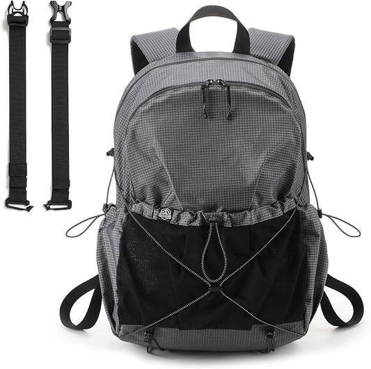 Lightweight Hiking Backpack, Camping Backpack 20L Small Backpacks Water Resistant Daypack for Women Men (Grey)