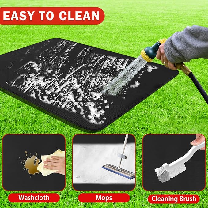 48x30 Inches Under Grill Mats for Outdoor Grill, Double-Sided Fireproof, Waterproof & Oil-Proof BBQ Matt for Under Grill, Deck, Patio & Grass Protector, Fire Pit Mat & Fireplace Mat