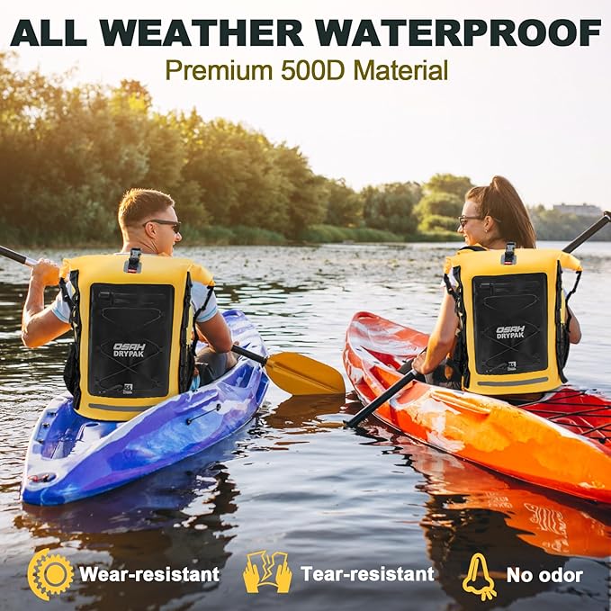 Waterproof Backpack Dry Bag 35L/55L β Heavy Duty Roll-Top Hiking Backpack for Travel, Kayaking, Boating, Camping, Rafting and Fishing