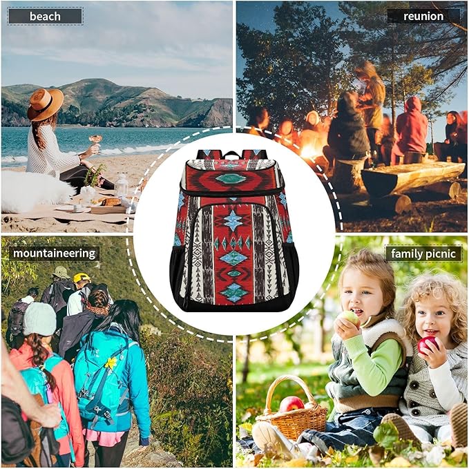Cooler Backpack Insulated Leak Proof Beach Cooler Bag 30 Cans Waterproof Lightweight Soft Lunch Picnic Cooler for Men Women