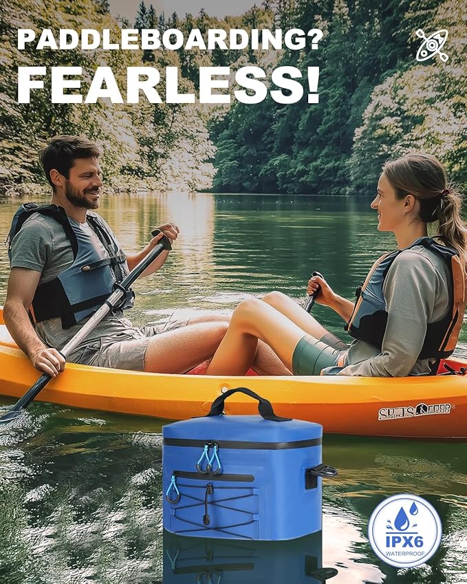 Cooler Bag, 8/16/30 Can Soft Sided Small Portable Insulated Cooling Pack, Everyday Lunch Cooler, Leakproof Ice Chest for Beach, Camping, Travel, Picnic